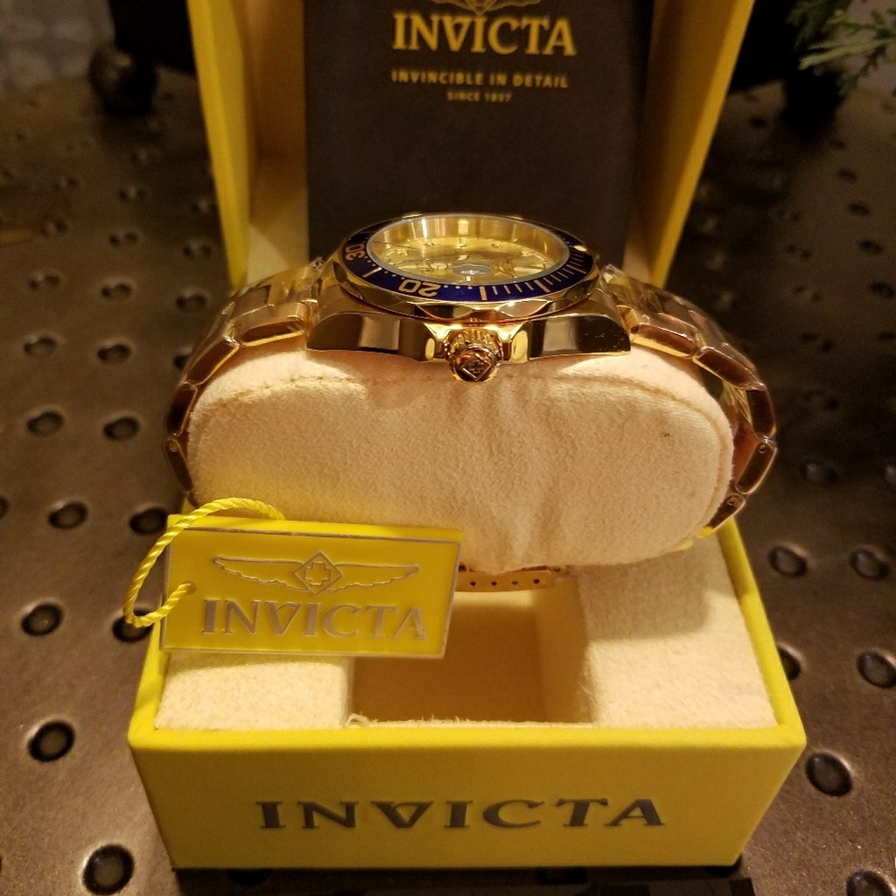 Invicta 18K Gold Plated Watch - Picture 3 of 8